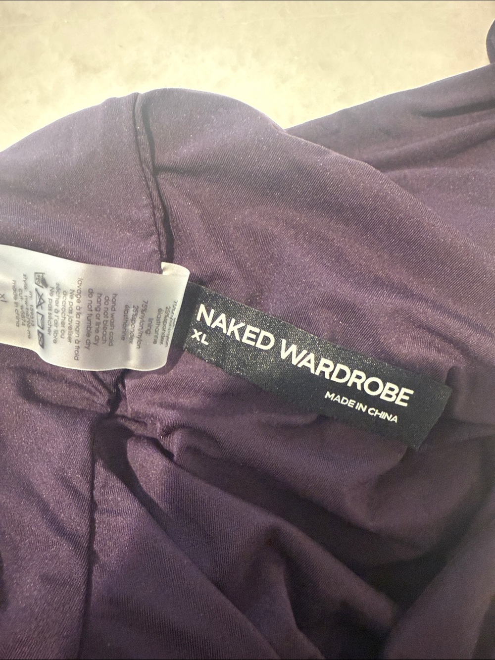 naked wardrobe Plum Scoop One-Piece with Gold Ring Straps - Picture 5 of 6